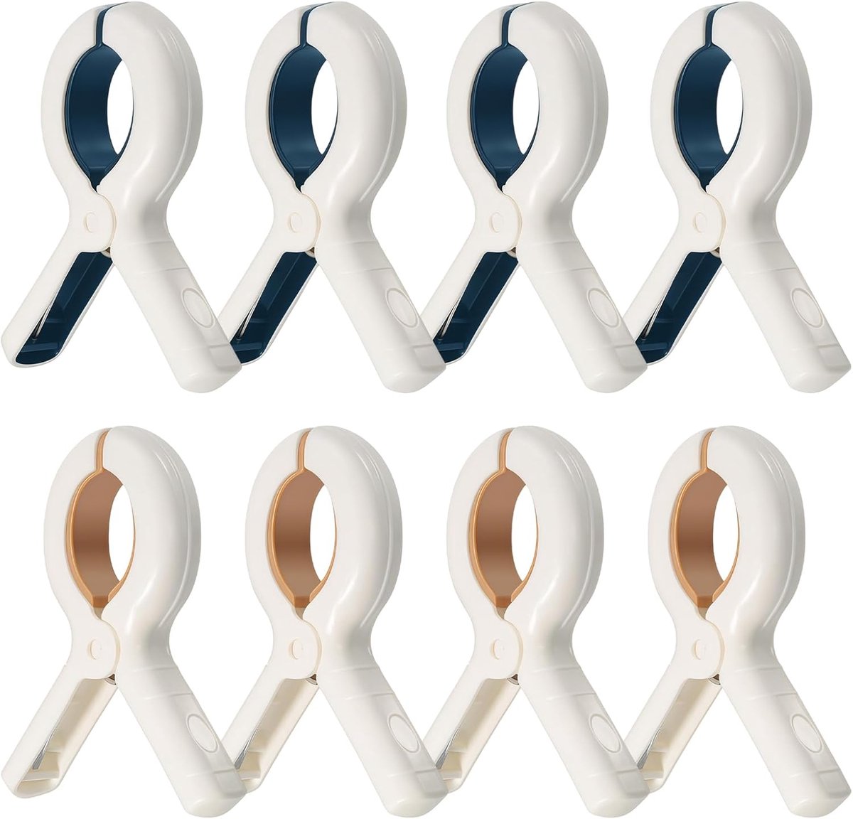 Handdoekclips set van 8 - extra groot - robuust materiaal - ideaal voor strandbedden - SnelShoppen