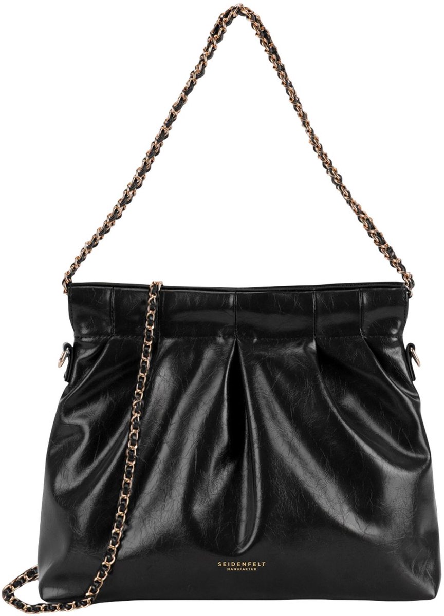 SEIDENFELT MANUFAKTUR schoudertas Loimaa Shoulderbag Black zwart