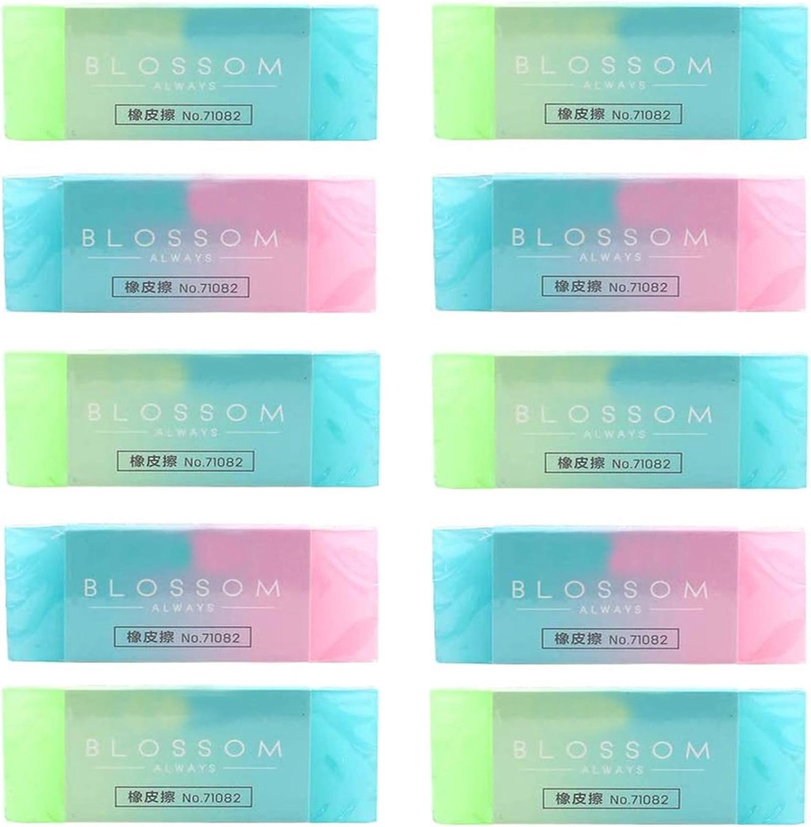 Gummen 10PCS - Zacht en duurzaam - Kleurrijke jelly kleuren - Perfect voor tekenen en schilderen - ShopVlot