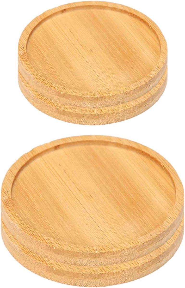 Candle holder tray 2 stuks - Houten kaarsenhouders - Decoratief en milieuvriendelijk - Perfect voor sfeer - ShopVlot