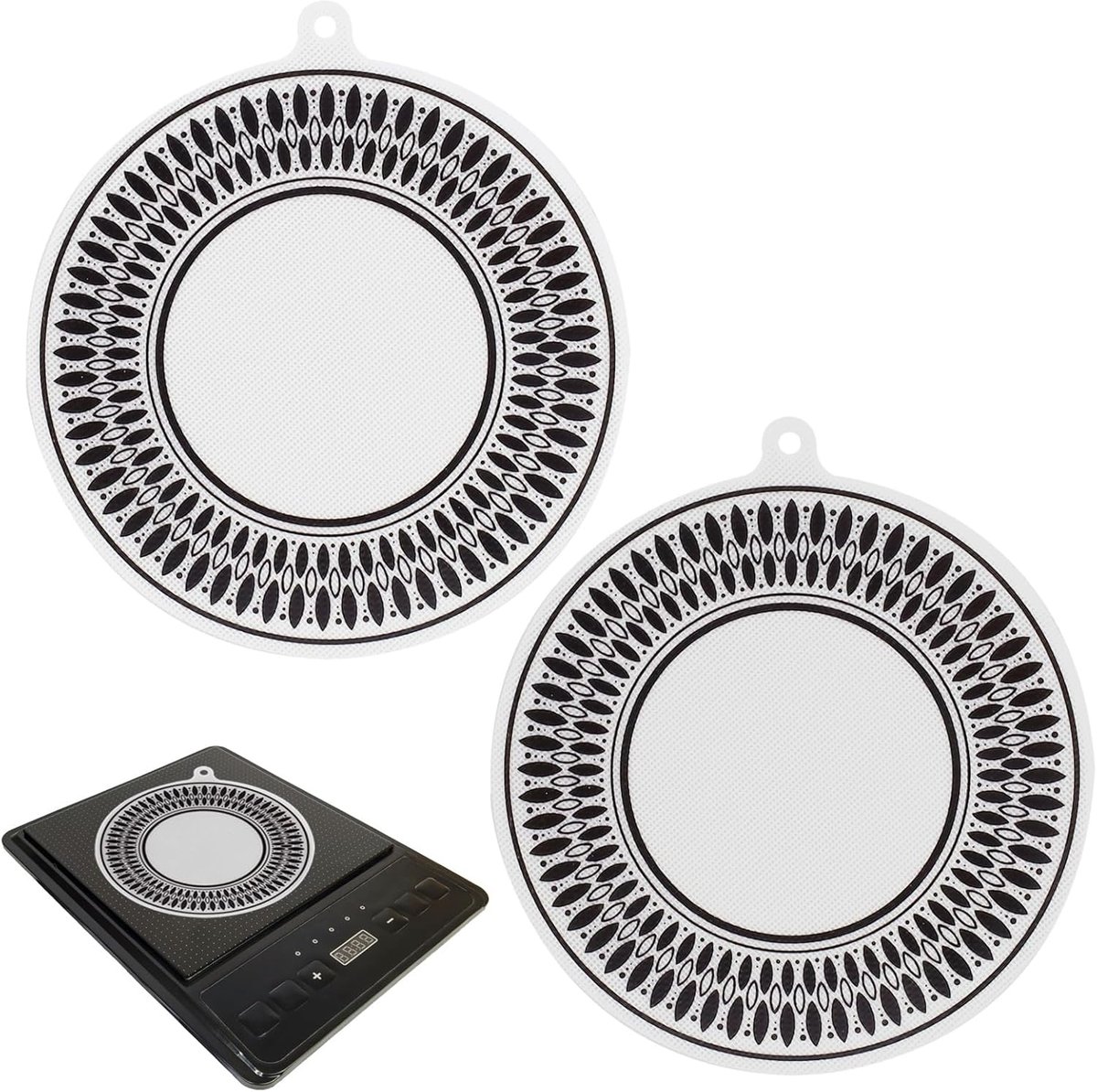 Inductiekookplaatmat 24cm - Siliconen beschermmat - Antislip oppervlak - Gemakkelijk schoon te maken - ShopVlot
