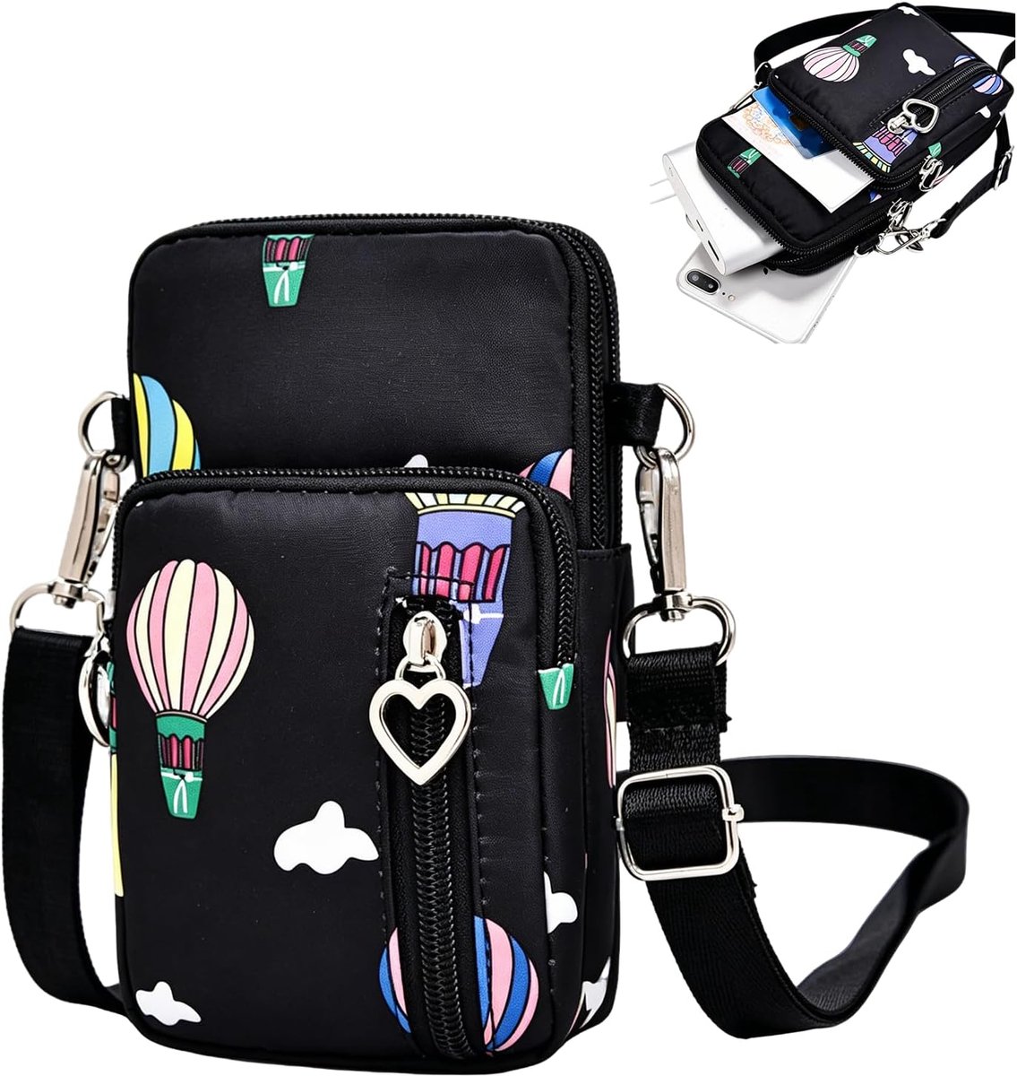 Crossbody tas voor dames - kleine schoudertas - oxford stof - ideaal voor mobiele telefoons en kaarten - SnelShoppen