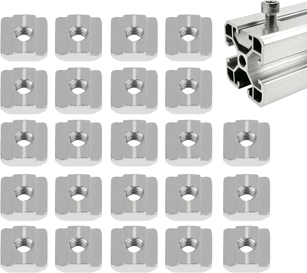 T-Groove Boutenset 23-delig - M8 Type B T-sleufbouten - 30-series Aluminium Profiel Accessoires - SnelShoppen