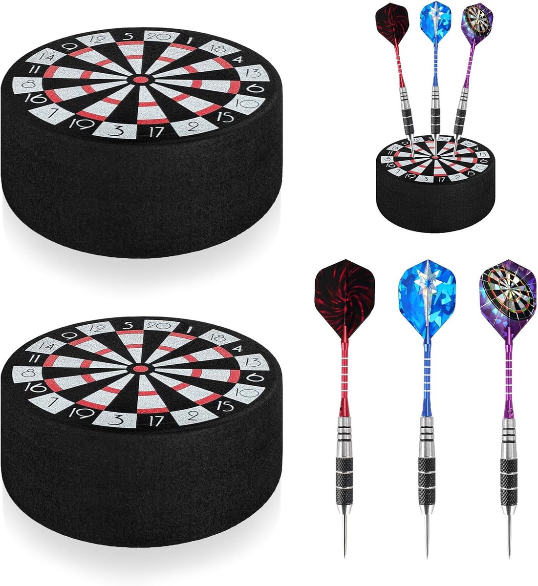 Darthouder set 2 stuks - 3 stalen darts - stijlvolle opslag - perfect voor dartliefhebbers - SnelShoppen