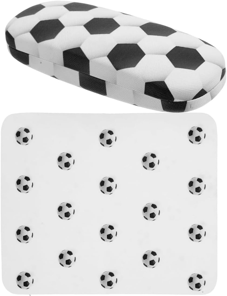 Brillenetui voor jongens - harde brillenkoker - voetbalprint - inclusief poetsdoekje - SnelShoppen