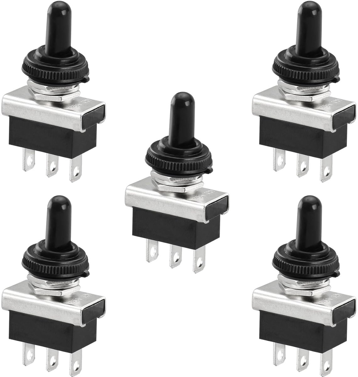 tuimelschakelaar, KN3D-103, aan/uit/aan (on/off/on) schakelaar, 25A 12V, 3-polig met waterdicht (5)