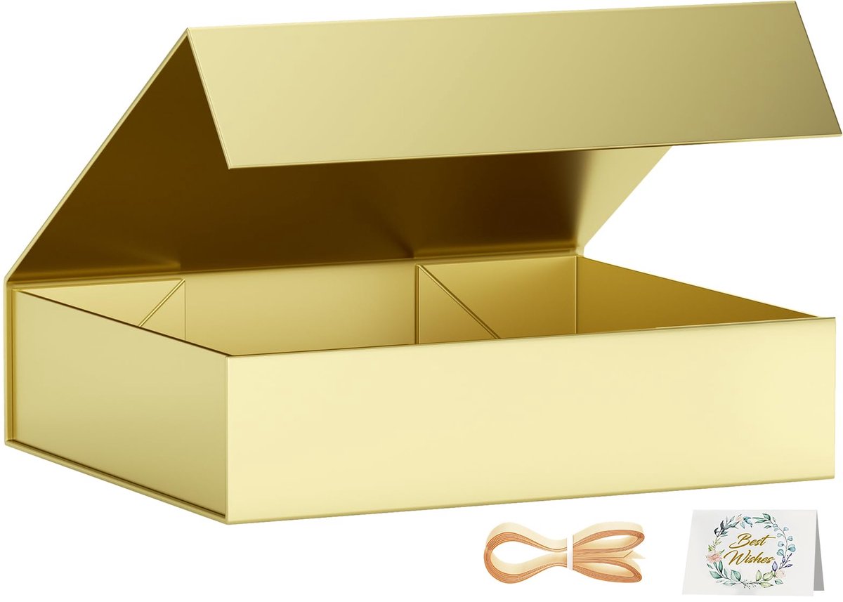 Geschenkdozen 30 x 20 x 7,6 cm - Inklapbaar met deksel - Magnetische sluiting - SnelShoppen
