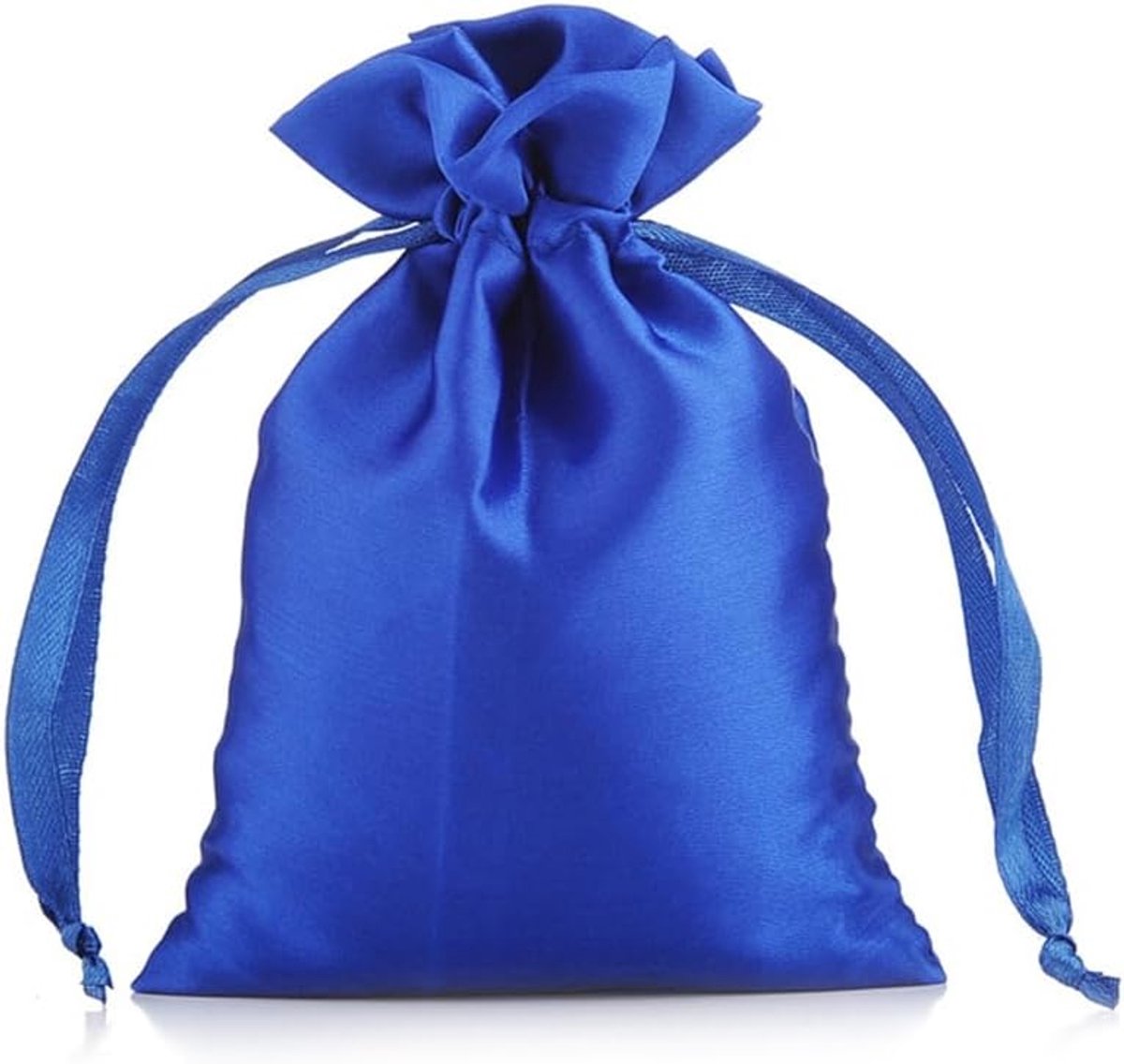 10 stuks satijnen zakjes, kleine organzazakjes, zijden sieradenzakjes, voor bruiloft, verjaardag, festival, party, blauw, cadeauzakjes, artefact, tas met trekkoord