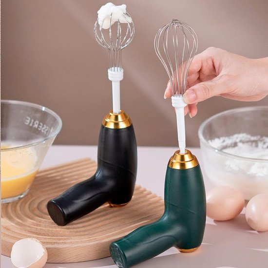 Draadloze Handmixer - Elektrische Garde - Mengen en Bakken - USB Oplaadbaar - 17D x 13B x 5H cm - Wit — afbeelding 3