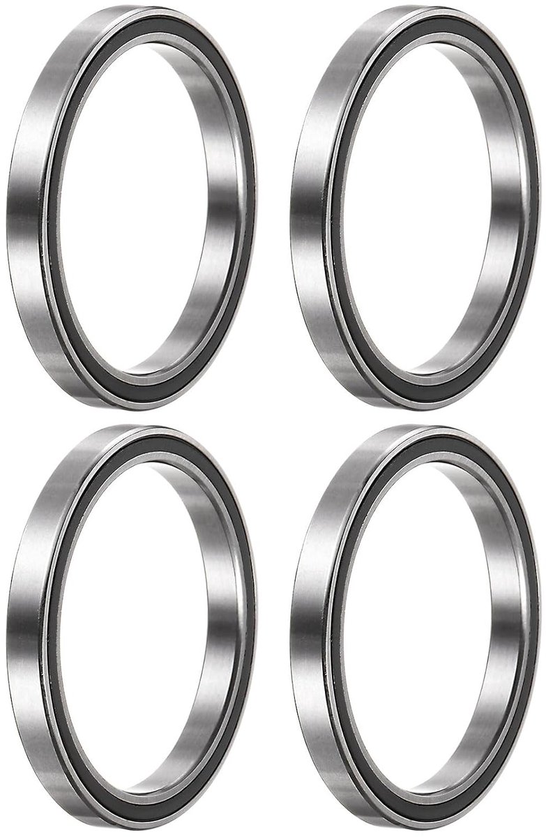 Lagers, 30 x 37 x 4 mm Z2 dubbel gevulde chroomstaal-lagers, zwart