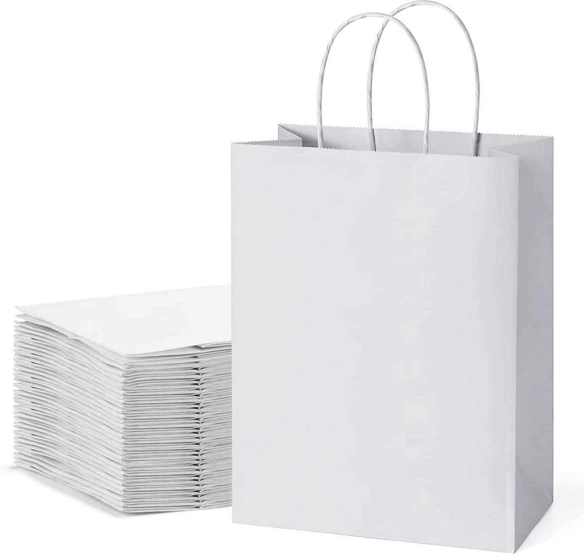 Papieren zakken met handvat - 30 stuks kraftpapier - Sterk en duurzaam - Perfect voor cadeaus - SnelShoppen