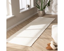 NATURL. Wollen loper - Feline Wit - 60x200cm
