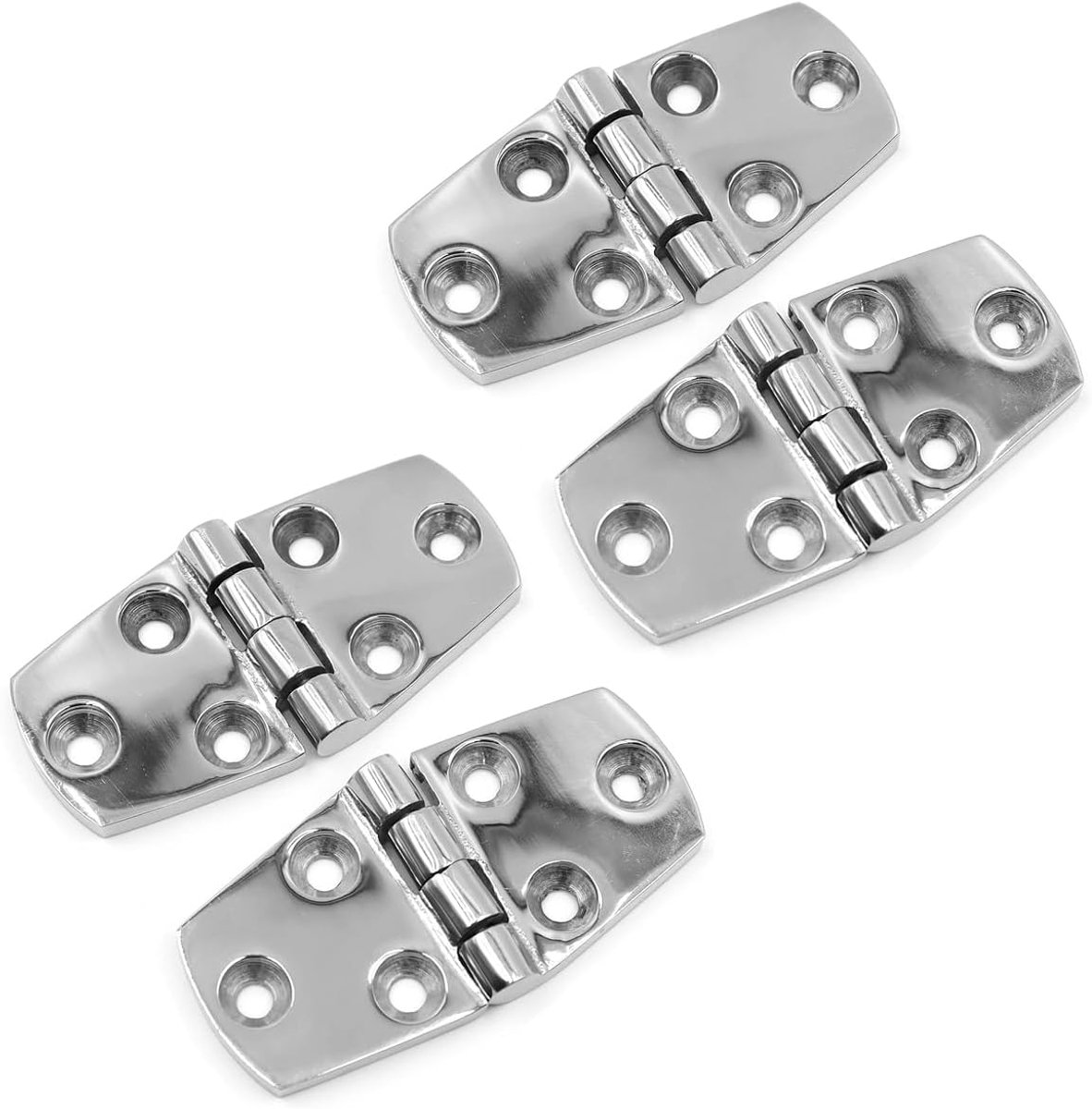 Deurscharnier 76mm - 316 roestvrij staal - duurzaam en corrosiebestendig - ideaal voor boot en camper - SnelShoppen