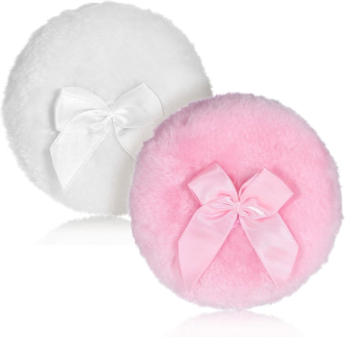 Poederkwasten 2 Pack - Groot Fluffy - Wasbaar en Herbruikbaar - Ideaal voor Make-up voor Gezicht en Lichaam - SnelShoppen