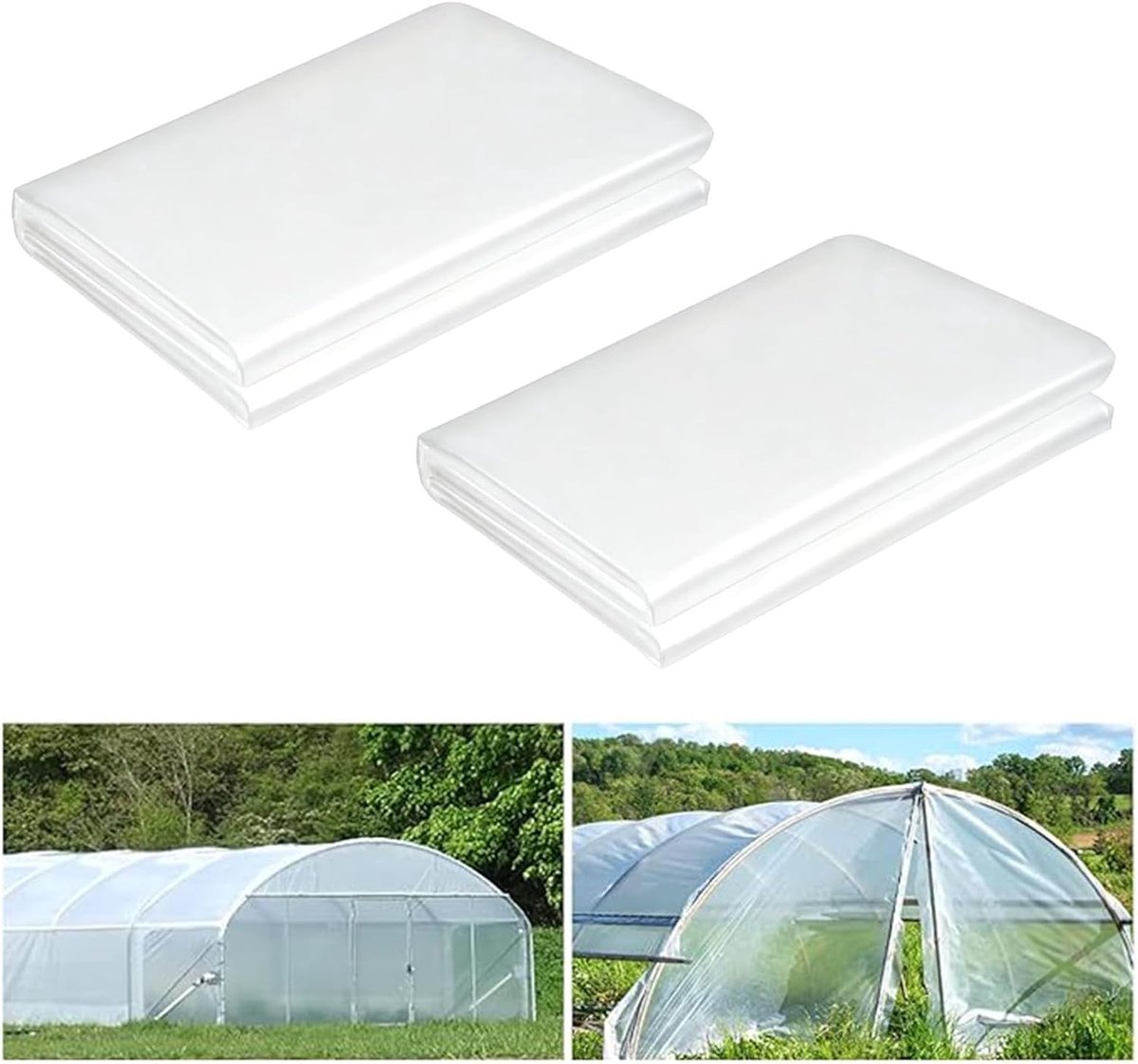Broeikasfolie 2 x 2 m - transparant - scheurvast - bescherming voor tuinieren - SnelShoppen