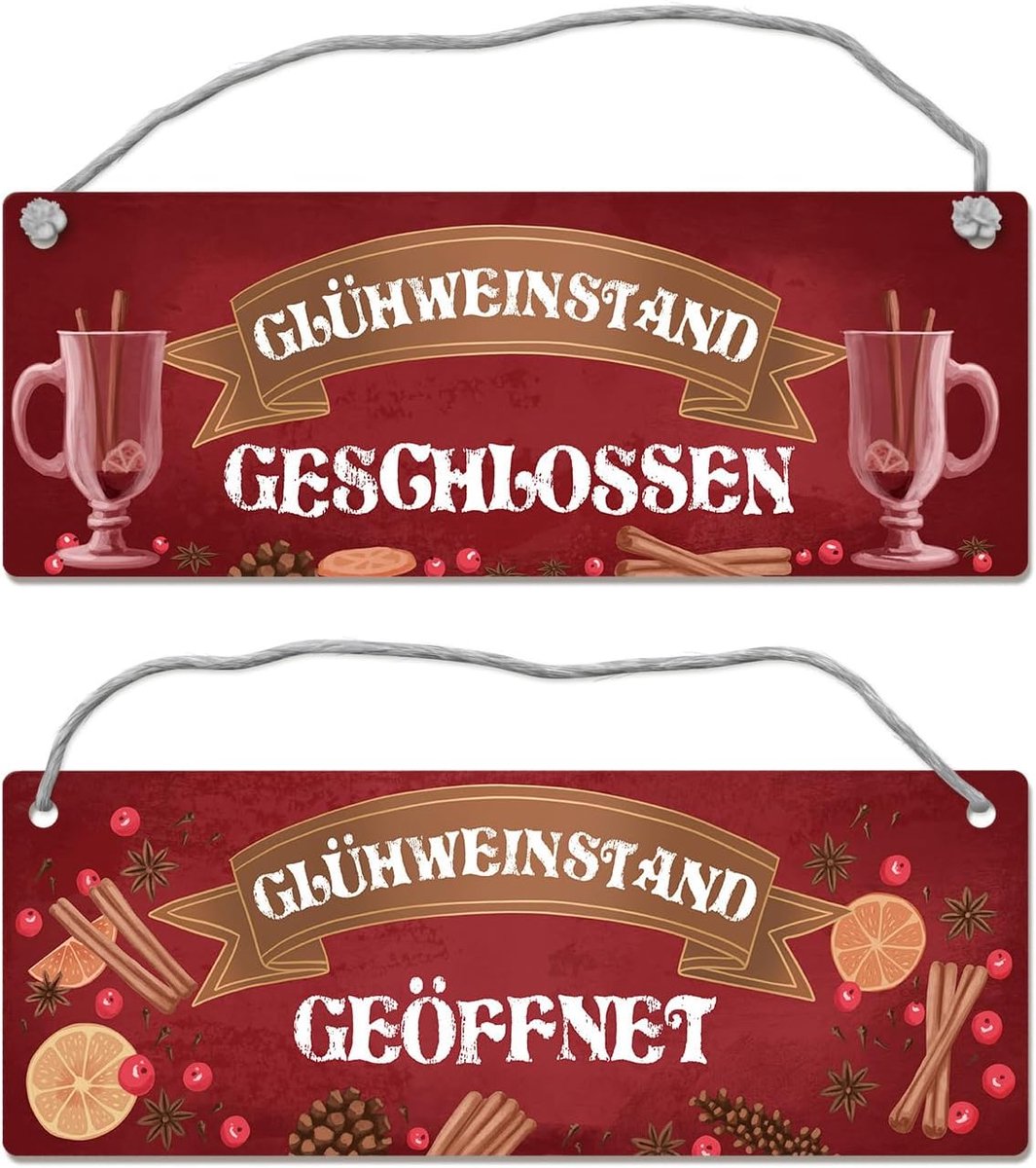 Draaibord met koord - metalen signaal - om open of dicht te maken - perfect voor kerstfeesten - SnelShoppen