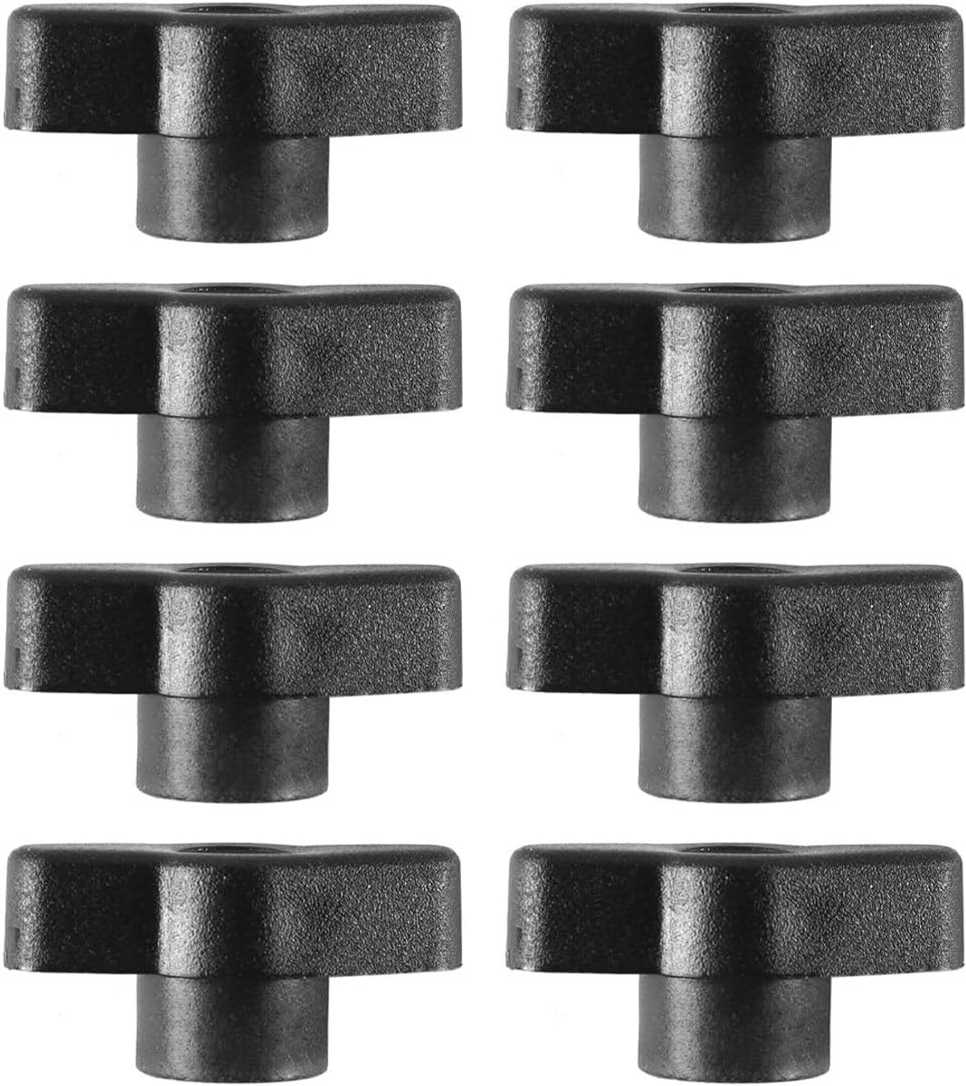 Klemhendel Snelspanbouten Set van 8 - T-vormige kunststof handknop - M8/36mm lengte - SnelShoppen