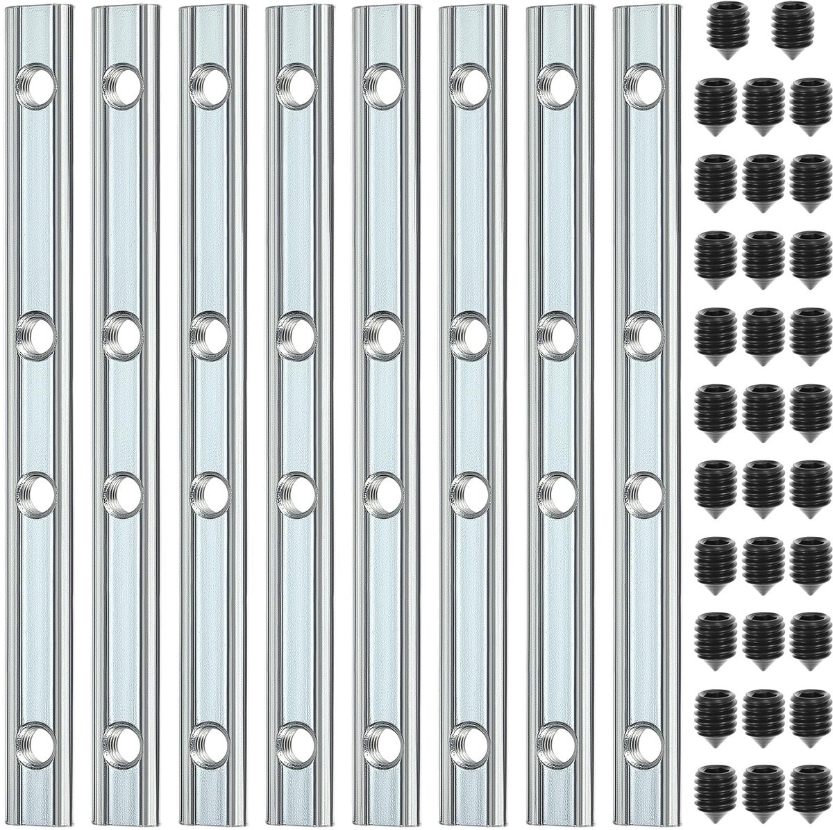 Alu-profielverbindingen 20x20 - 8-delige set met M5 schroeven - sterk en corrosiebestendig - SnelShoppen
