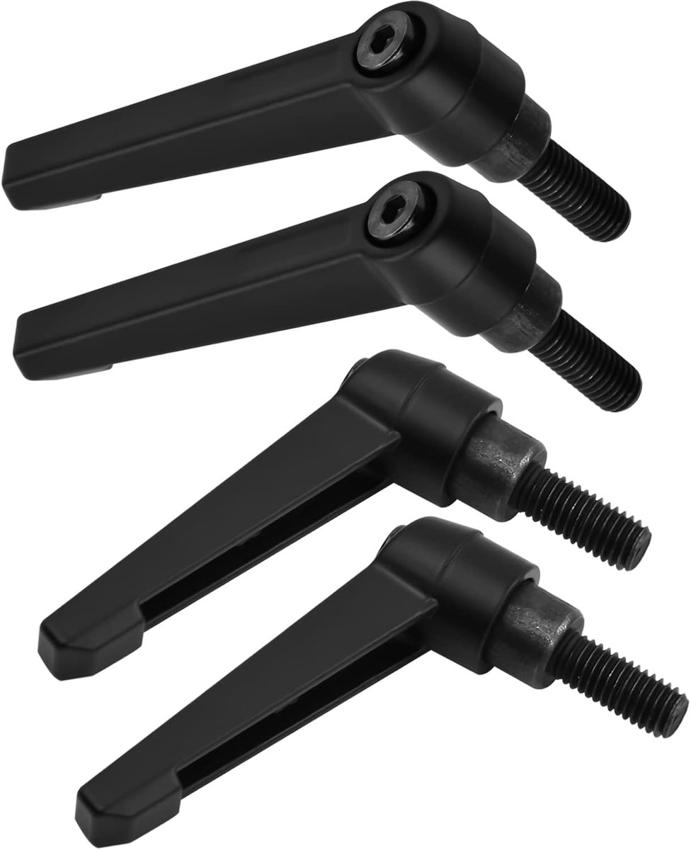 Clamp lever M8 verstelbaar - carbon staal - met schroefdraadbus - ideaal voor lasmachines - SnelShoppen