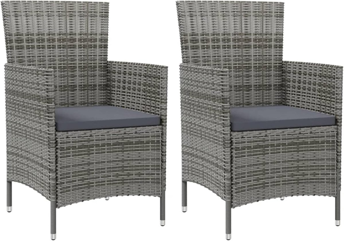 Tuinstoelen, balkonstoelen, tuinstoel, balkonstoel, bistrostoel, terras, eetstoelen, stoelen, stoelen, balkonmeubels, terrasmeubels, tuinmeubelen, polyrotan, grijs
