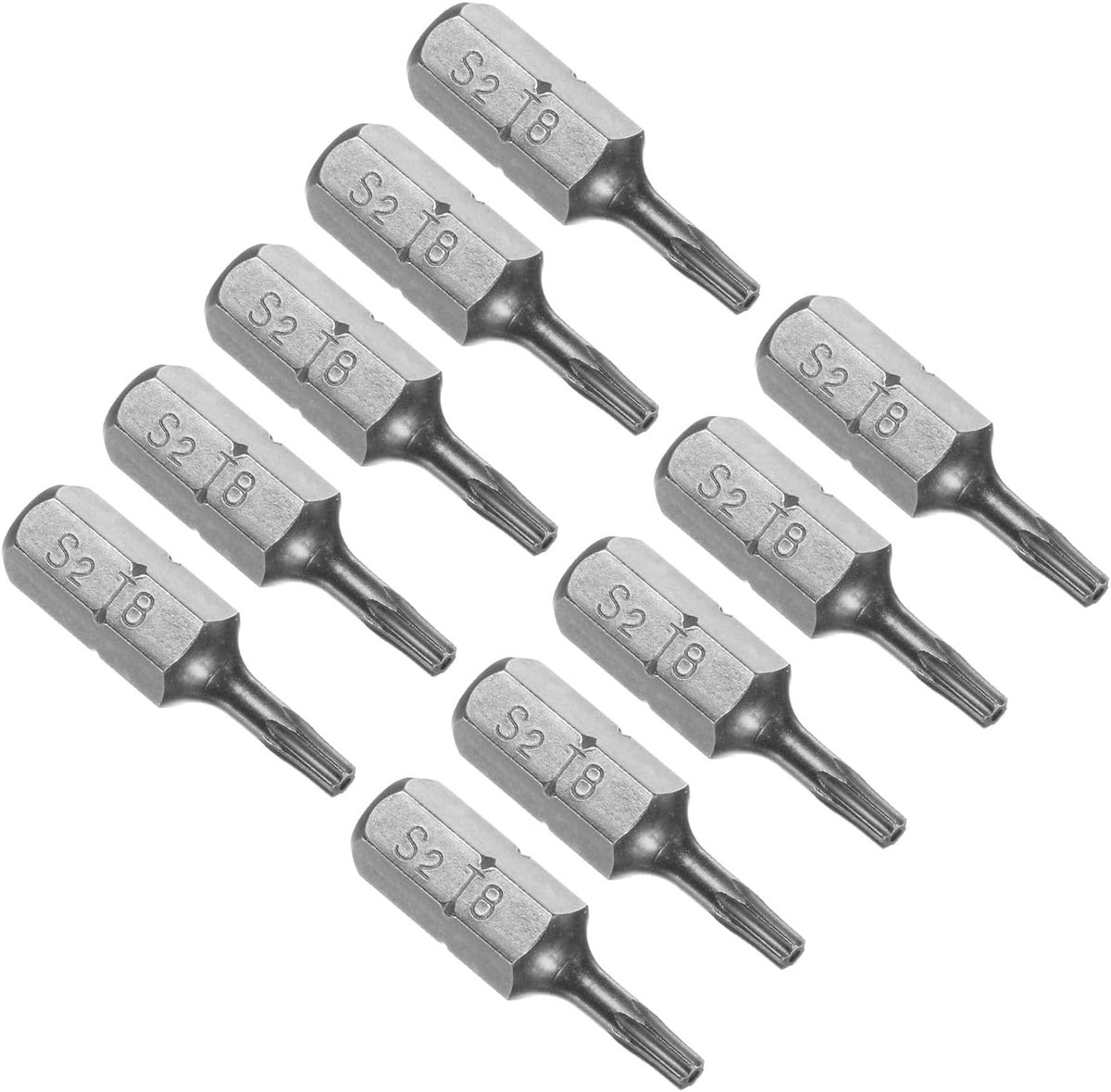 Schroevendraaierbits, 1/4 inch zeskantschacht 25 mm lang T8, magnetische schroevendraaiers bit - (toepassingen: voor auto-onderhoud), 10 stuks