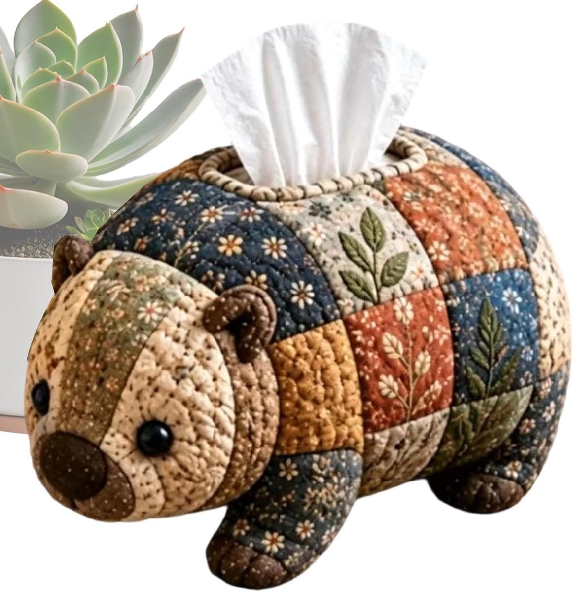 Set voor tissuebox, dierendesign voor handdoeken, gewatteerde servethouder, voor tv-meubels, nachtkastjes, keuken, beginners, volwassenen