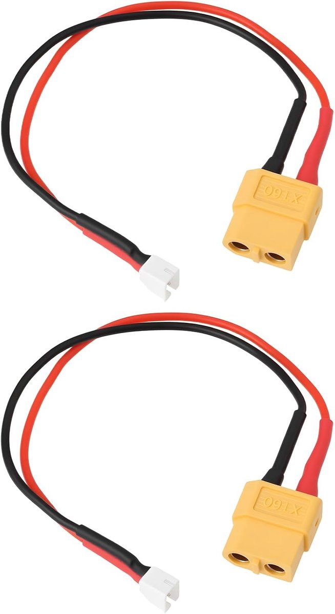 Adapter Connector XT60 naar PH2.0 - 15cm 22AWG - Voor SCX24 en Micro-B - Flexibele plaatsing - SnelShoppen