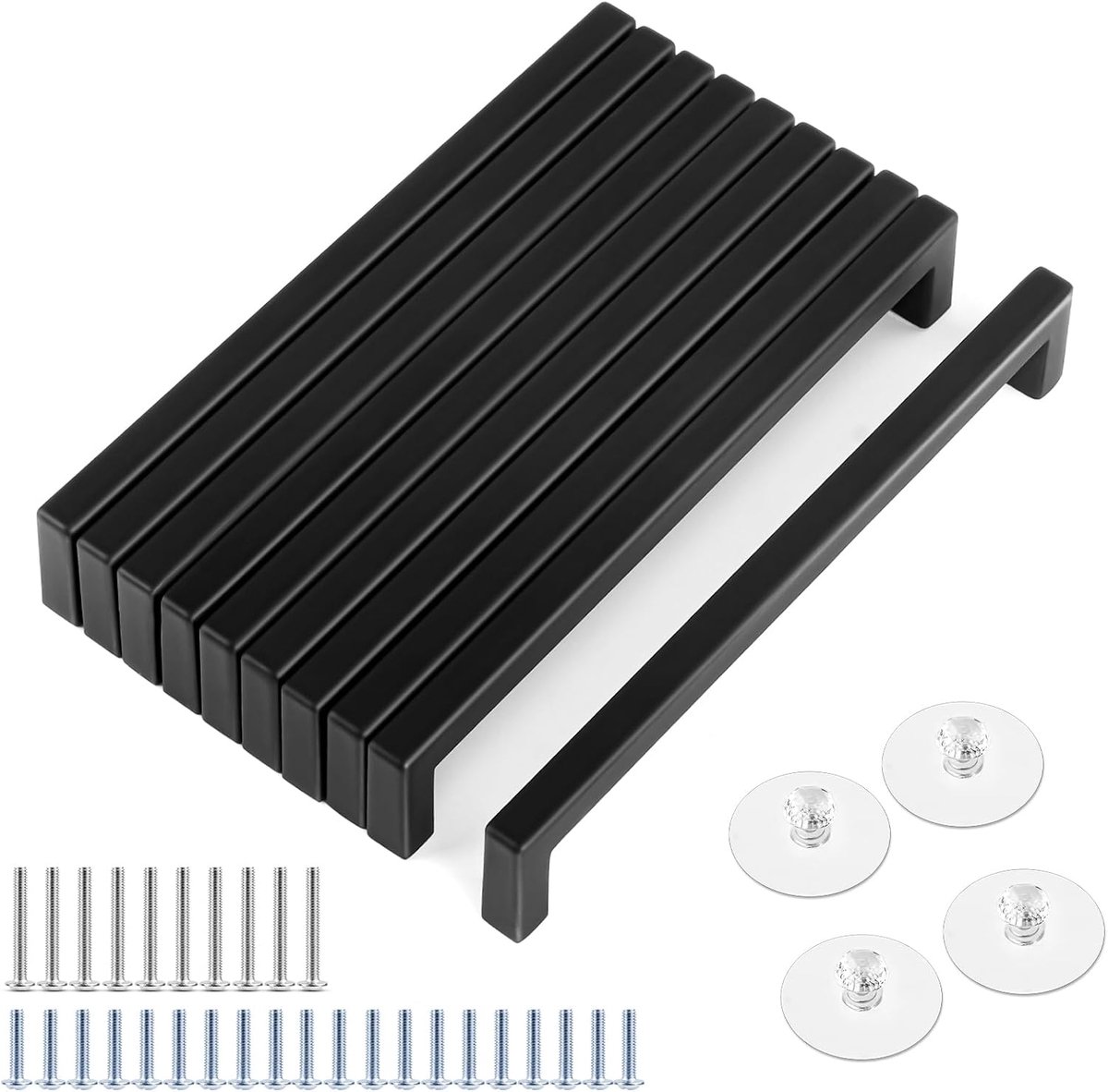 Keukenladen Handgrepen 160 mm - 10 Stuks met 2 Soorten Schroeven - Inclusief 4 Zelfklevende Handgrepen - SnelShoppen