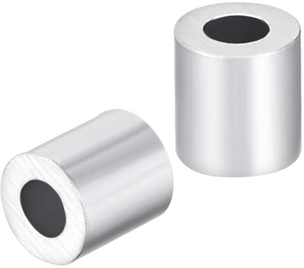 sourcing map 100 stuks M2 aluminiumlegering huls krimp 2 mm staaldraadkabel knoopbevestigingsklemmen