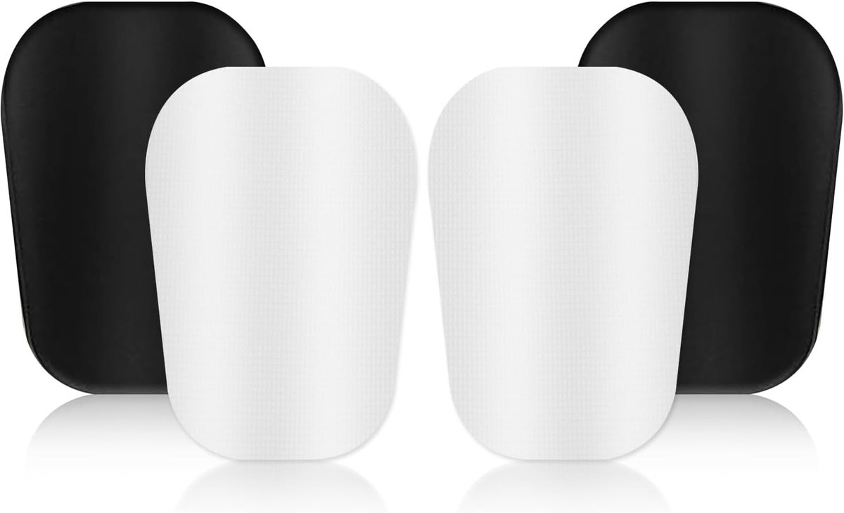 2 stuks beenbeschermers voor kinderen, voetbal, witte mini-beenbescherming, voetbal mannen, mini-scheenbeschermers met plasticiteit, beenbescherming, klein, 15,5 x 10 cm, geschikt voor kinderen en