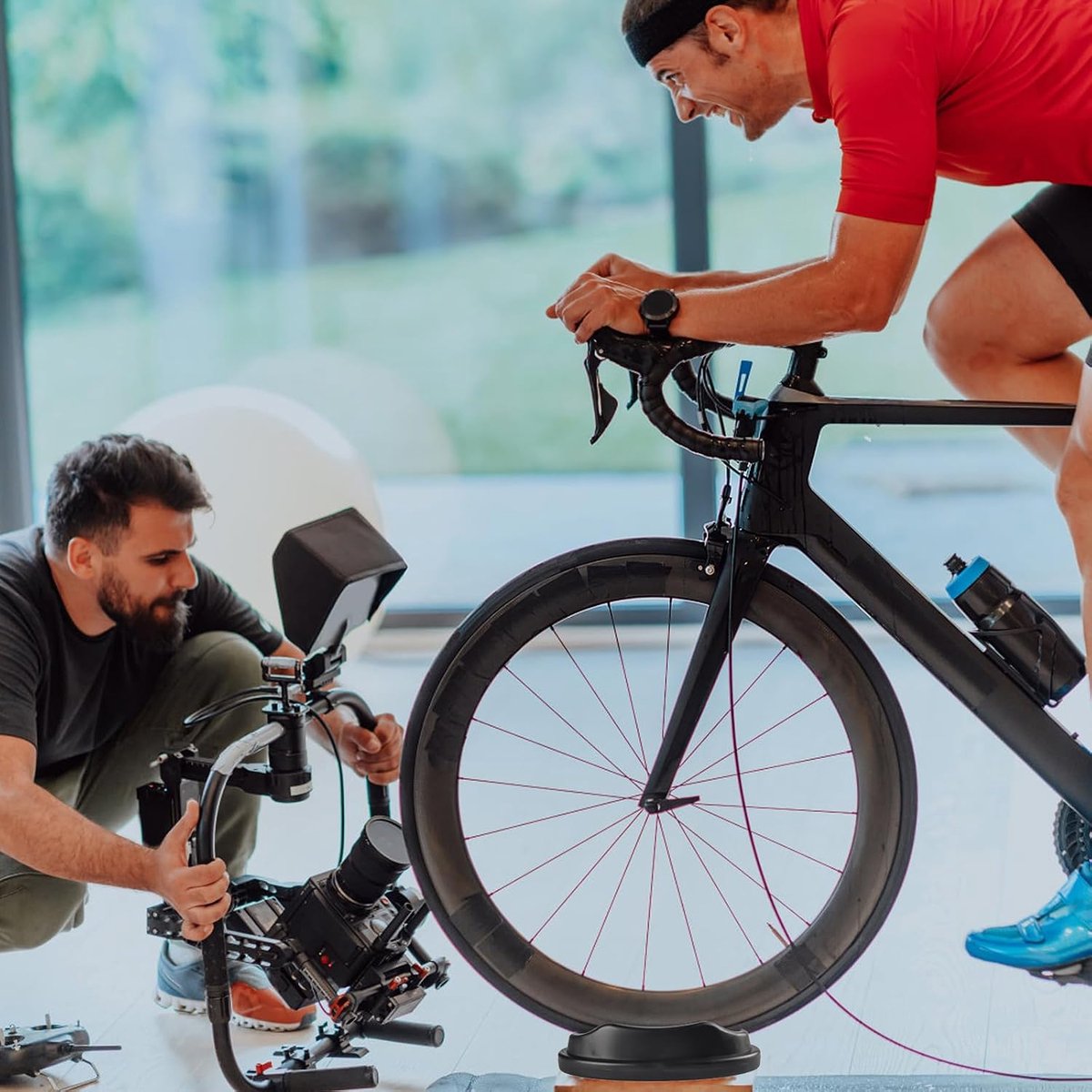 2 stuks voorwielsteun, roltrainer, voorwielondersteuning, roltrainer-accessoires, racefietsaccessoires, voor stabilisatie van het voorwiel van een fiets, voor training op de hometrainer