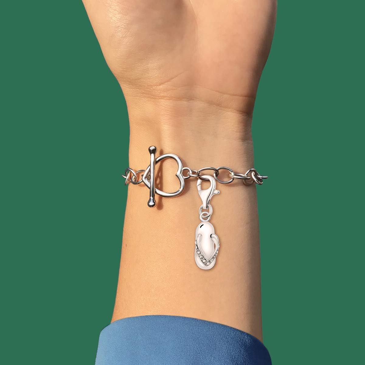 Verzilverd Slipper Thema Charm Bedel Hangers voor Armbanden en Accessoires