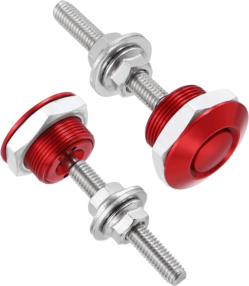 Clips, 2 Stks Universele Aluminium Voertuig Hood Pins Motorkap Bumper Hood Kentekenplaat Knop Motorkap, Rood