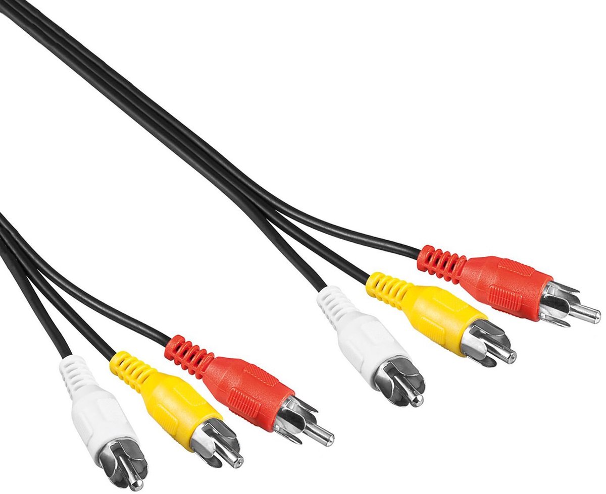 Composite audio/video kabel 5m - 3x RCA plug - stereo aansluiting - perfect voor TV verbinding - ShopVlot