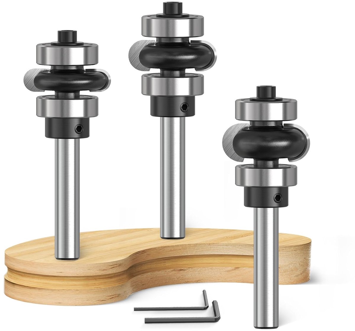Concaaf radius frezer 8mm - pack van 3 - R3 R4 R5 - voor houtbewerking - ShopVlot