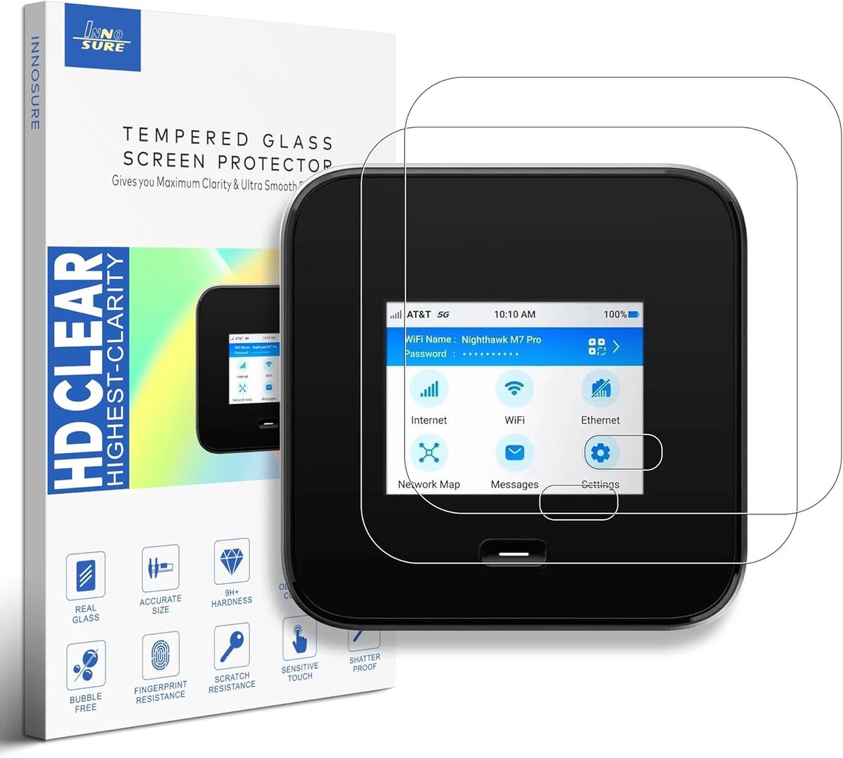 Schermbeschermers gehard glas - 2 stuks - krasbestendig - vingerafdrukbestendig voor Netgear Nighthawk M7 Pro & M7 - ShopVlot