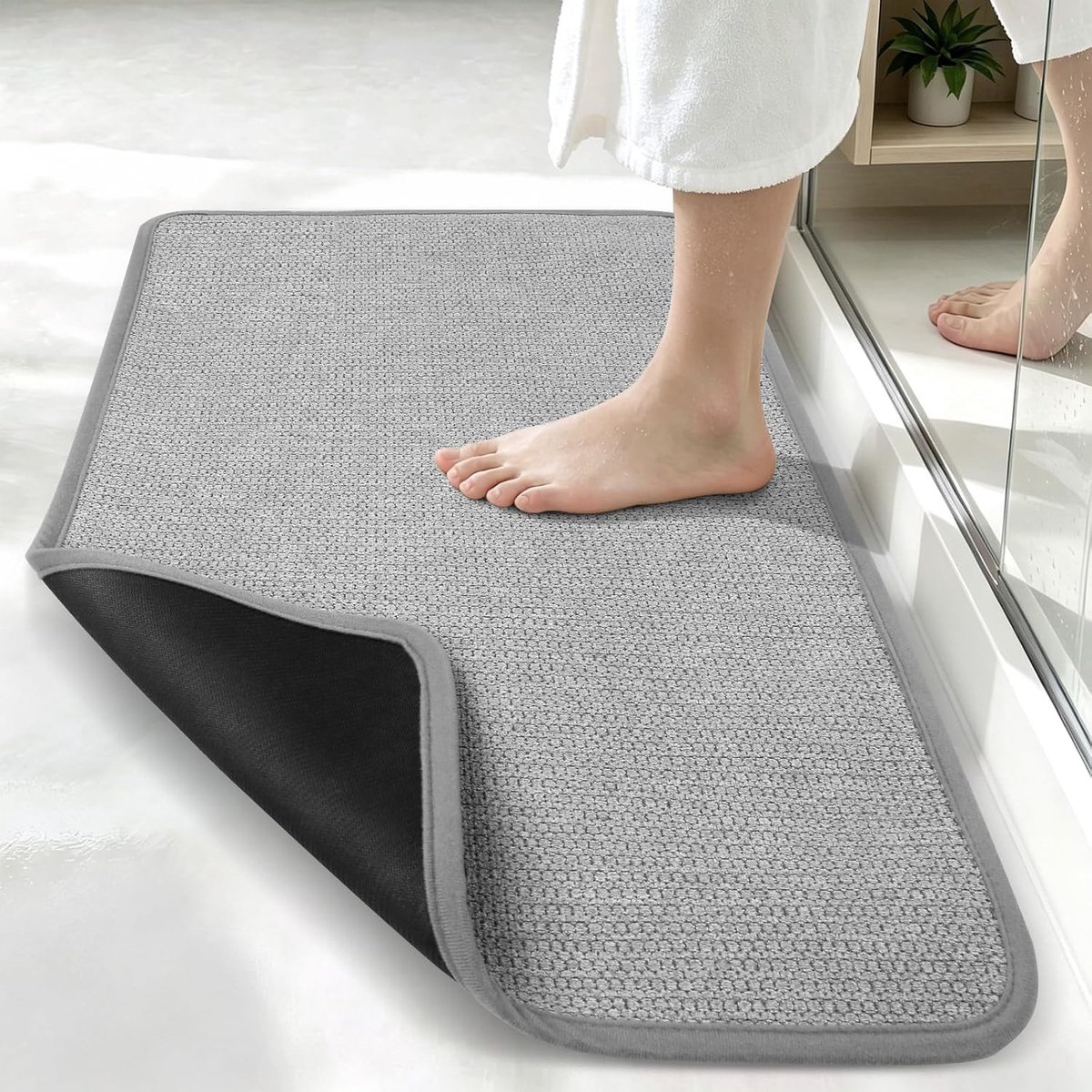 Badmat antislip 50x80 cm - wasbaar - onderhoudsvriendelijk - absorberend voor de badkamer - ShopVlot