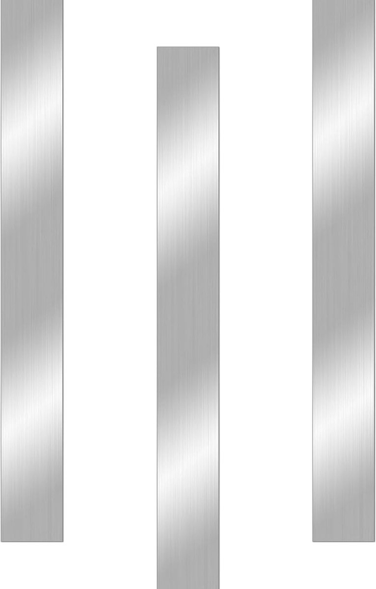 Stainless steel strips 400 x 50 x 1 mm - geborsteld 304 roestvrij staal - buigbaar voor decoratie - ShopVlot