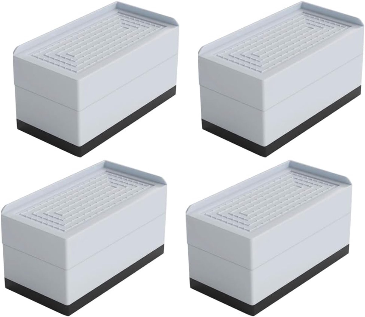 Meubelsverhoger 4 Stuks - Hoogte Verstelbaar - Grijs - Ideaal voor Sofa en Bed - ShopVlot