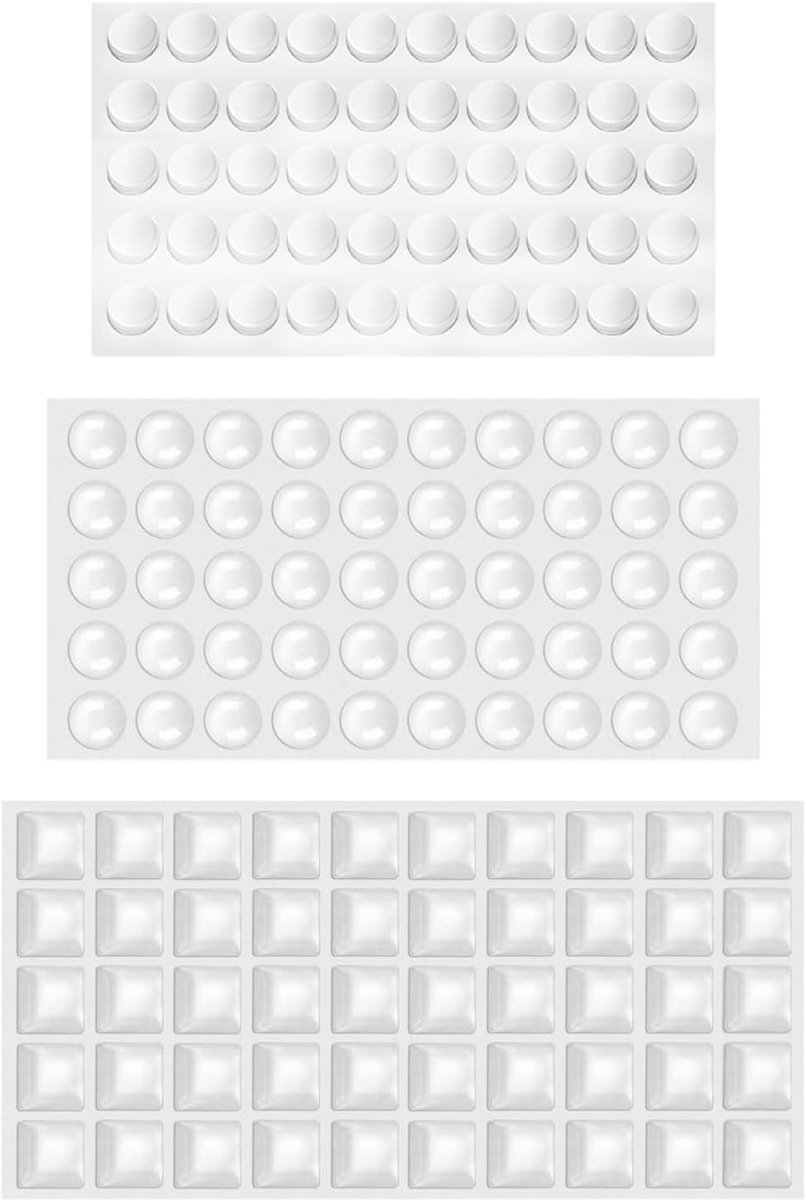 Rubber beschermstoppers 150 stuks - transparant - zelfklevend - biedt bescherming voor meubels - ShopVlot