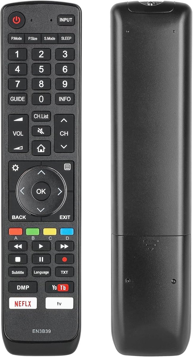Afstandsbediening voor Hisense TV - Vervangend model - Inclusief Netflix en YouTube knoppen - Eenvoudig in gebruik - ShopVlot