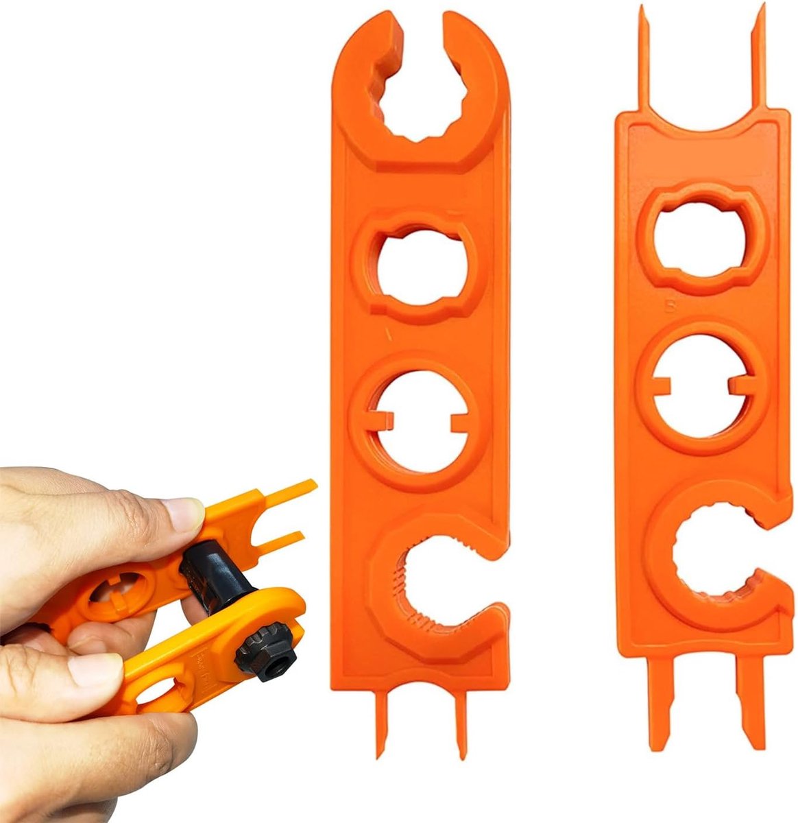 Solar moersleutels set 2 stuks - oranje - MC4 connector gereedschap - veilige ontkoppeling onder belasting - ShopVlot
