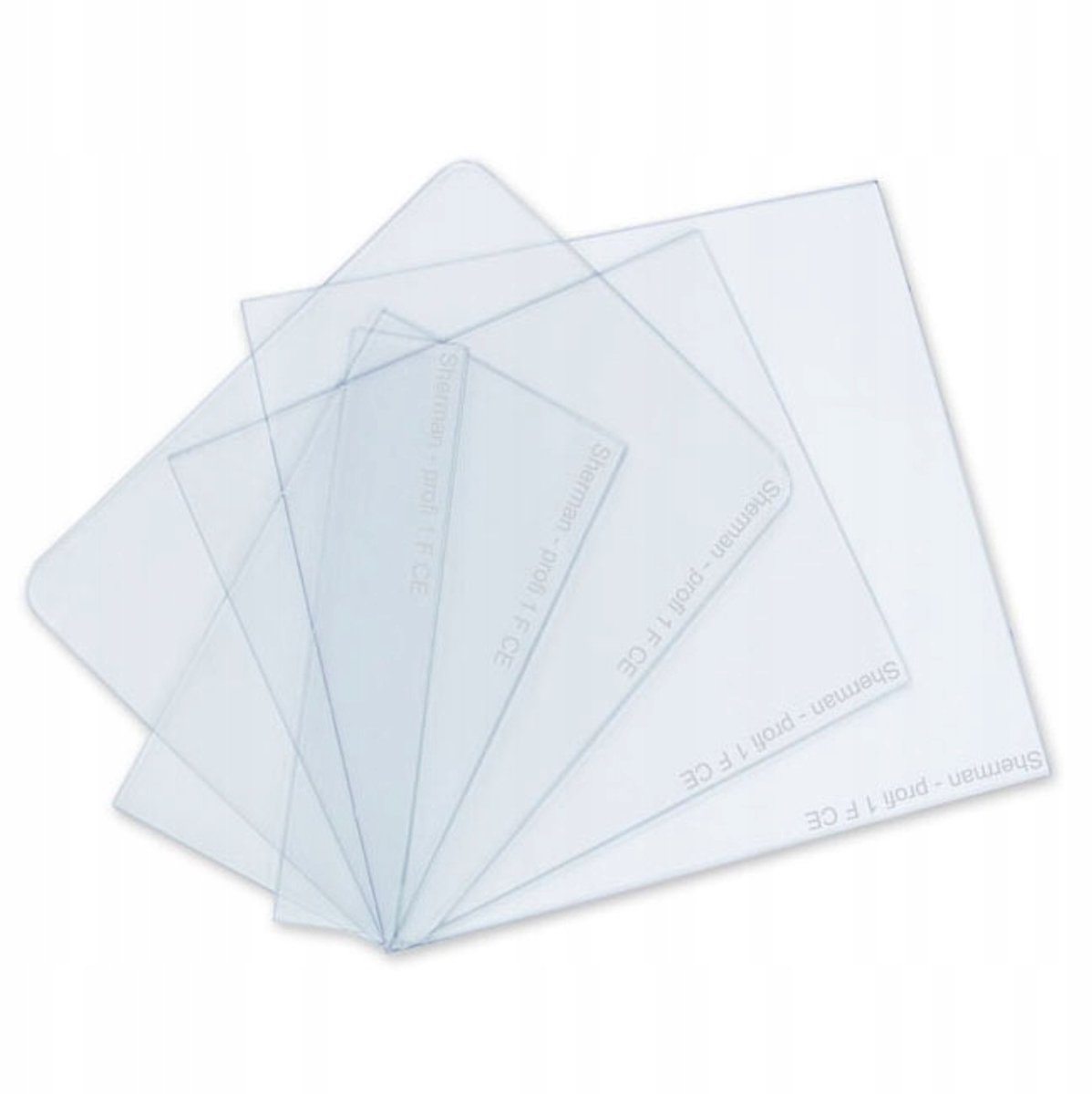 Merkloos Polycarbonaat Vizier 53x103mm voor Lashelm