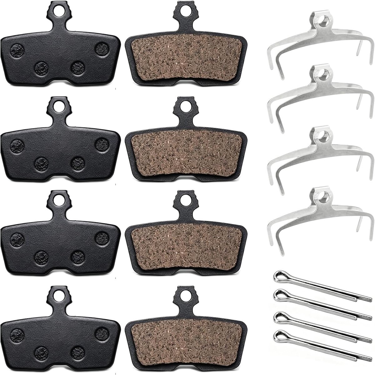 Set van 4 paar remblokken voor SRAM Avid Code R RS RSC Guide RE G2 RE DB8 motief, halfmetalen schijfremmen van keramiek, gesinterde prestaties, stabiel, droog nat