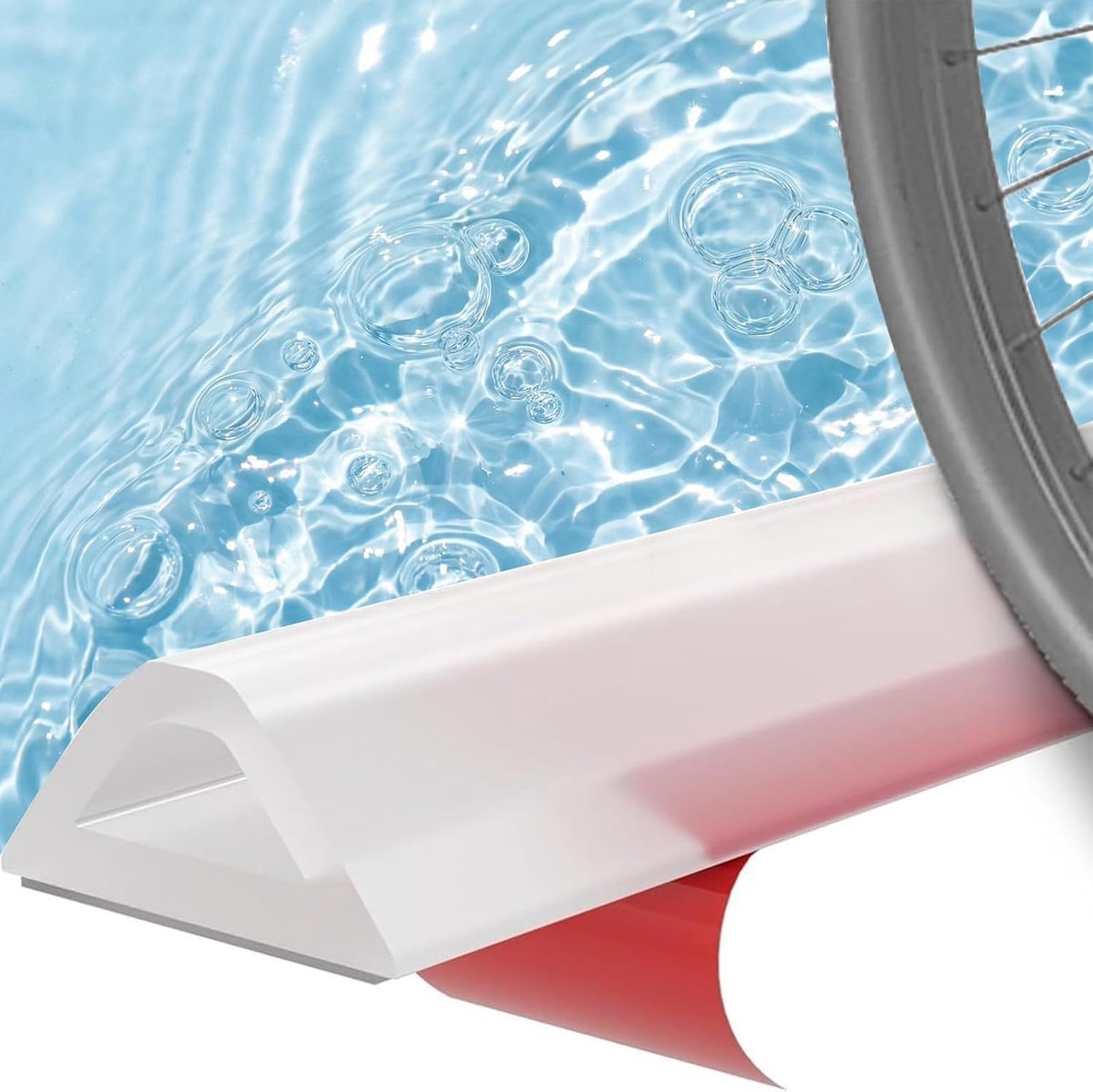 2M Zelfklevende Opzetrand Douche, Transparante Siliconen Waterstop Douchevloer, Snijdbare Opzetrand voor Drempel Douche, Keukenblad en Badkuip