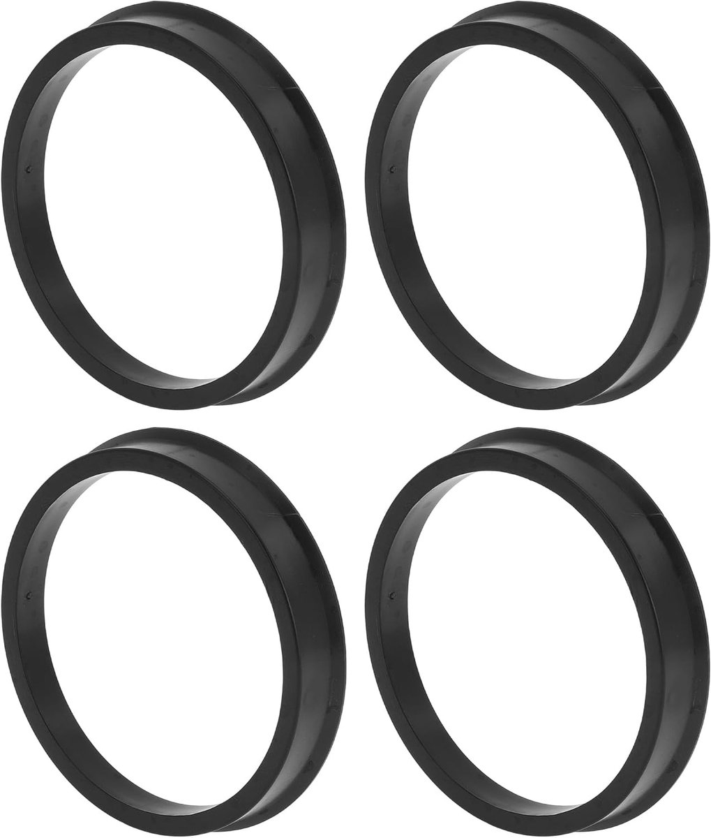 Auto Wiel Hub Centric Ringen Duurzaam OD 64.1mm tot ID 57.1mm Wielen Middenas Schokabsorberende Hubrings Polycarbonaat Zwart 4 Stks