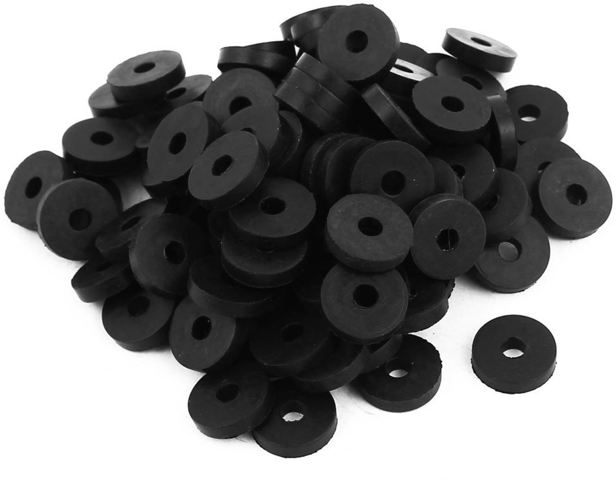 Sourcingmap 4 x 13,8 x 3mm O-ring slangpakking plat rubber Washer Lot voor Kraan Grommet 100pcs