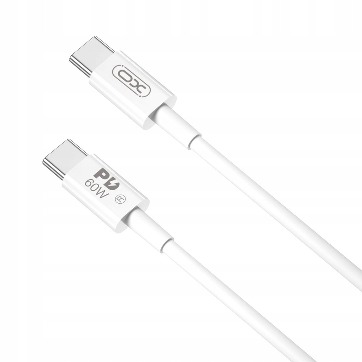 XO NB-Q190B PD USB-C naar USB-C Kabel 2m 60W Wit