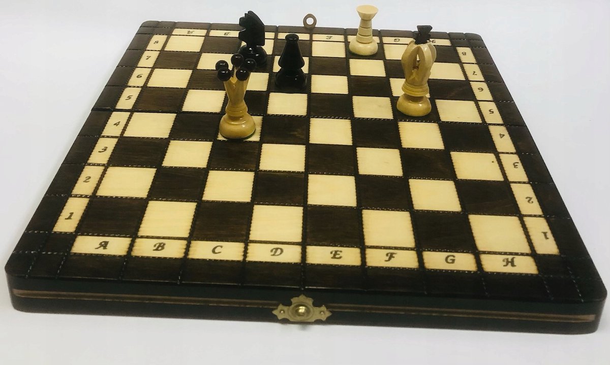 Houten Schaakspel 30x30 cm, Inclusief Stukken