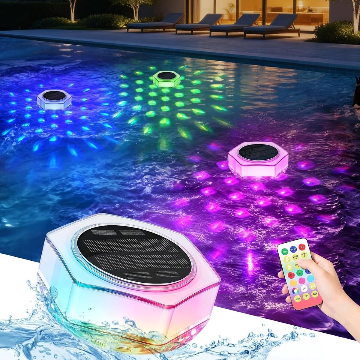Solar Pool Lights - Dimbare Onderwaterverlichting - Kleurveranderend - Creëer een sfeervolle ambiance - ShopVlot